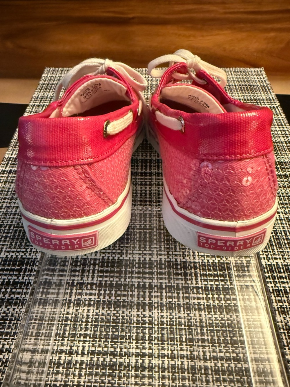 Sperry Top-Sider 💖 Pink Sparkle Boat Shoes Size 7.5 Nautical Chic - Picture 6 of 7